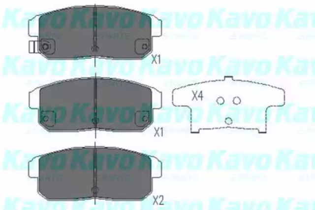 Okładziny (klocki) do hamulców tarczowych tylne KBP4547 KAVO PARTS