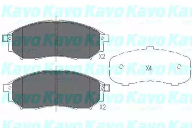 Klocki hamulcowe przednie tarczowe KBP6567 KAVO PARTS