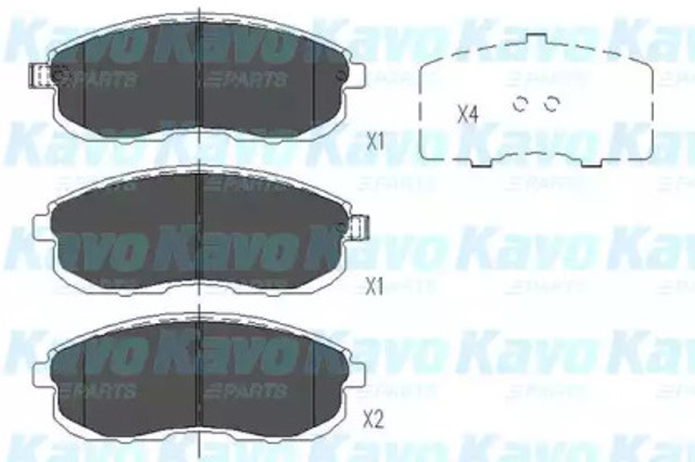 Klocki hamulcowe przednie tarczowe KBP6579 KAVO PARTS