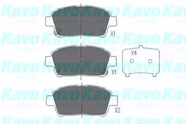 Klocki hamulcowe przednie tarczowe KBP9009 KAVO PARTS