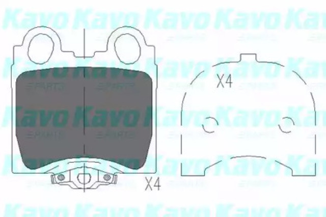 Okładziny (klocki) do hamulców tarczowych tylne KBP9066 KAVO PARTS