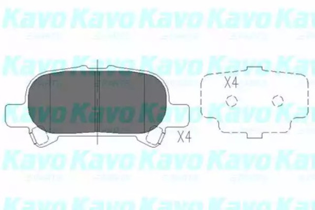 Okładziny (klocki) do hamulców tarczowych tylne KBP9119 KAVO PARTS