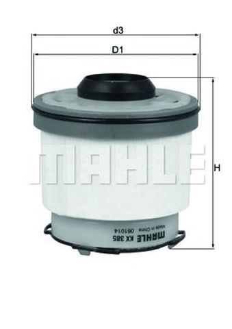 Filtr paliwa KX385D MAHLE