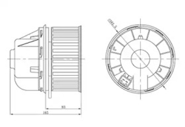 Silniczek wentylatora nagrzewnicy (ogrzewacza wnętrza) LFH1076 LUZAR
