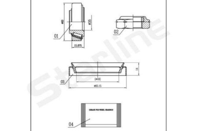 Łożysko piasty przedniej LO00740 STARLINE