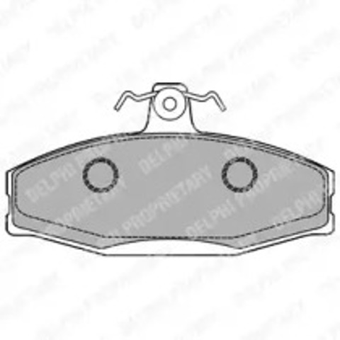 Klocki hamulcowe przednie tarczowe LP1429 DELPHI