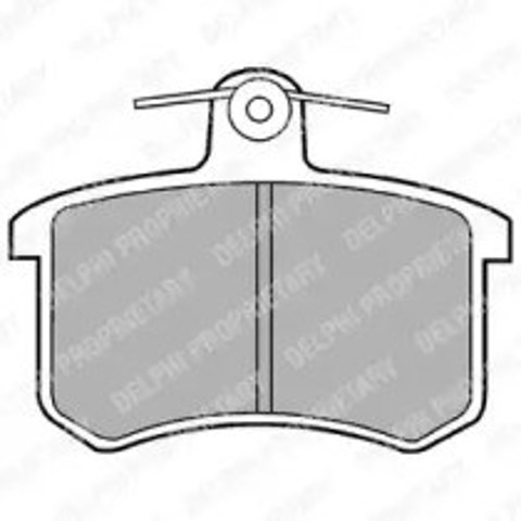 Okładziny (klocki) do hamulców tarczowych tylne LP451 DELPHI