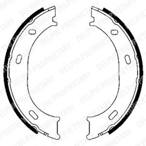 Klocki hamulca ręcznego LS1905 DELPHI