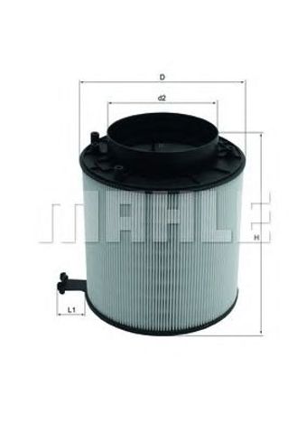 Filtr powietrza LX2091D MAHLE
