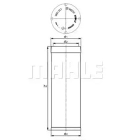 Filtr pompy powietrza wtórnego LXS7045 MAHLE