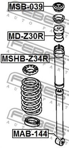 Silentblock amortyzatora tylnego MAB144 Febest