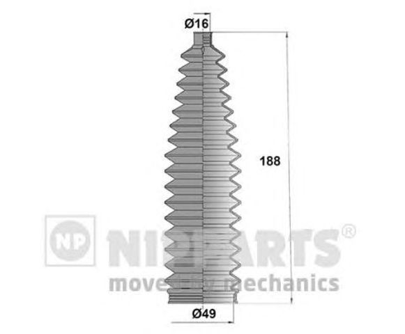 Osłona mechanizmu kierowniczego (maglownicy) N2842047 NIPPARTS