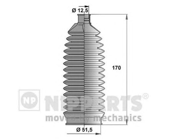 Osłona mechanizmu kierowniczego (maglownicy) N2844010 NIPPARTS
