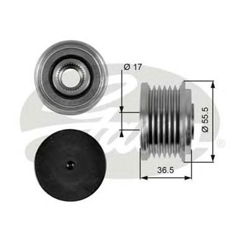 Koło pasowe alternatora OAP7049 GATES