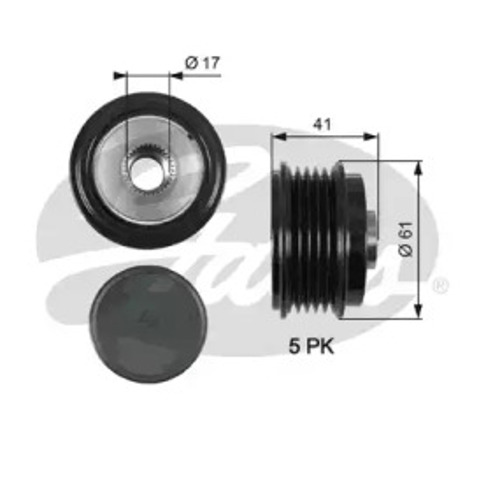 Koło pasowe alternatora OAP7173 GATES