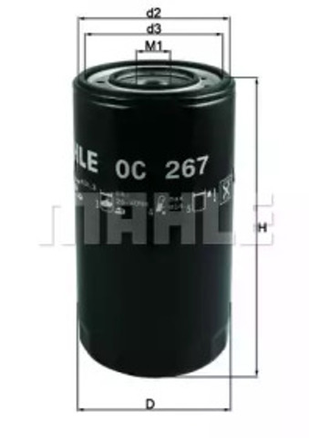 Filtr oleju OC267 MAHLE