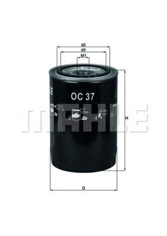 Filtr oleju OC37 MAHLE