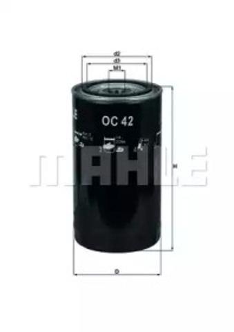 Filtr oleju OC42 MAHLE