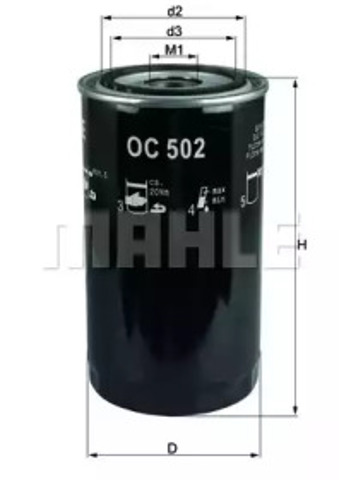 Filtr oleju OC502 MAHLE