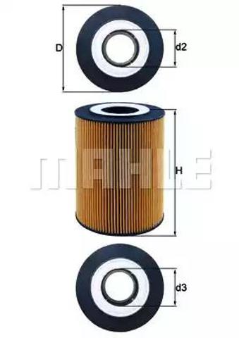 Filtr oleju OX359D MAHLE