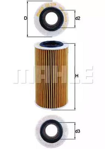 Filtr oleju OX379D MAHLE