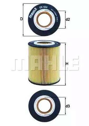 Filtr oleju OX433D MAHLE