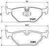 Okładziny (klocki) do hamulców tarczowych tylne P06023 BREMBO