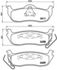 Okładziny (klocki) do hamulców tarczowych tylne P37011 BREMBO