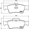 Okładziny (klocki) do hamulców tarczowych tylne P50052 BREMBO