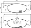 Klocki hamulcowe przednie tarczowe P59011 BREMBO