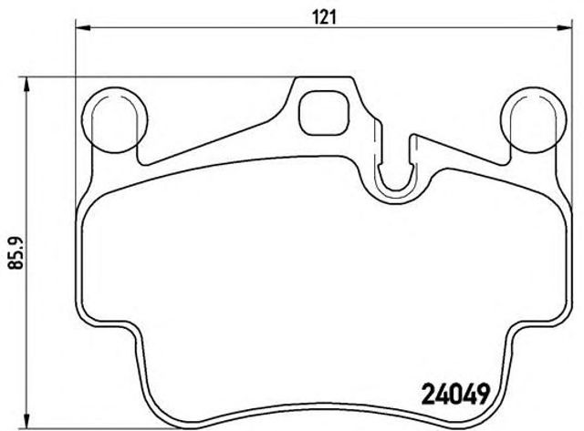 Klocki hamulcowe przednie tarczowe P65014 BREMBO