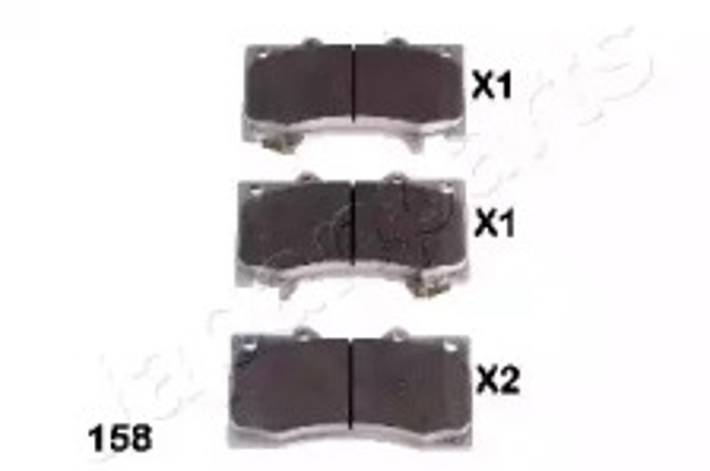 Klocki hamulcowe przednie tarczowe PA158AF JAPANPARTS