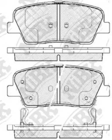 Okładziny (klocki) do hamulców tarczowych tylne PN0415 NIBK