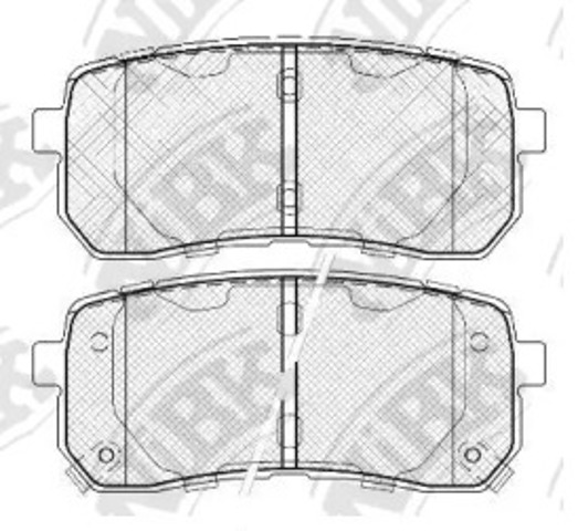Okładziny (klocki) do hamulców tarczowych tylne PN0457 NIBK