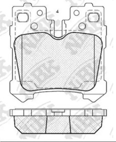 Okładziny (klocki) do hamulców tarczowych tylne PN1844 NIBK