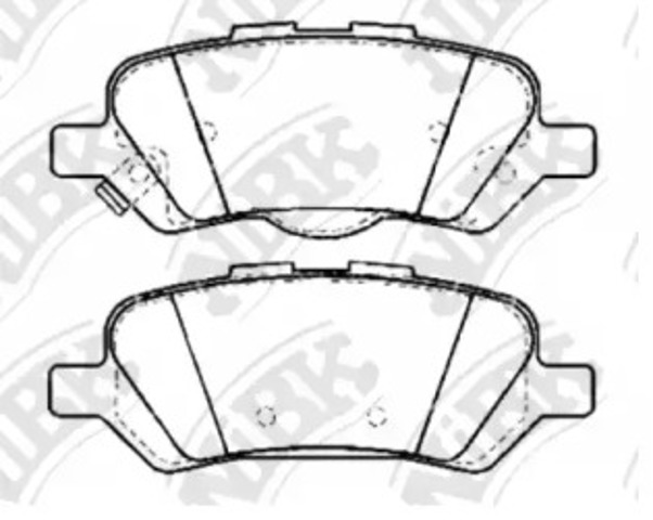 Okładziny (klocki) do hamulców tarczowych tylne PN21002 NIBK