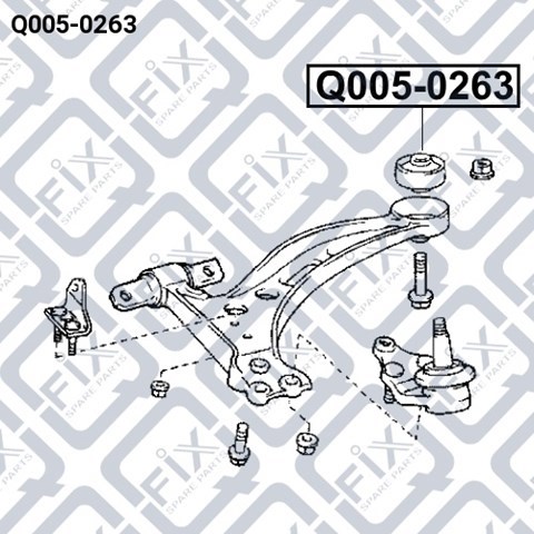 Silentblock przedniego wahacza dolnego Q0050263 Q-FIX