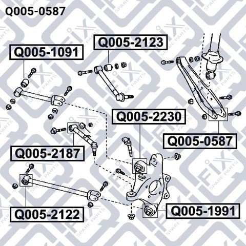 Silentblock czopu tylnego Q0050587 Q-fix