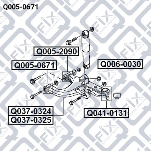 Silentblock wahacza tylnego dolnego Q0050671 Q-fix