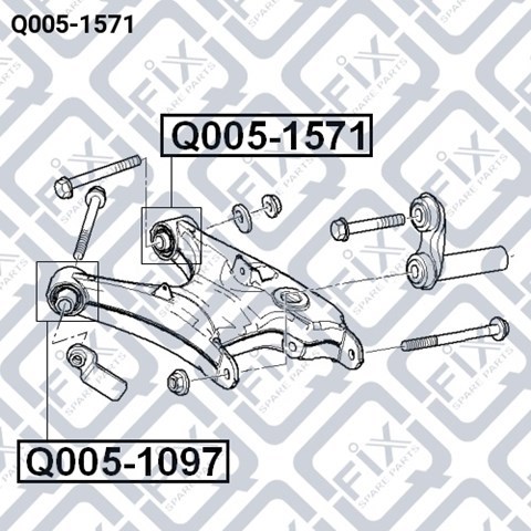 Silentblock wahacza tylnego dolnego Q0051571 Q-fix