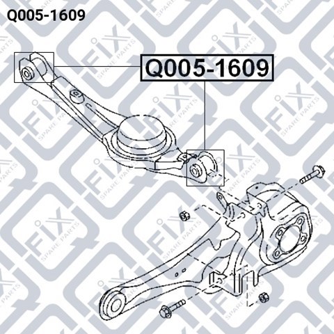 Silentblock wahacza tylnego dolnego Q0051609 Q-fix