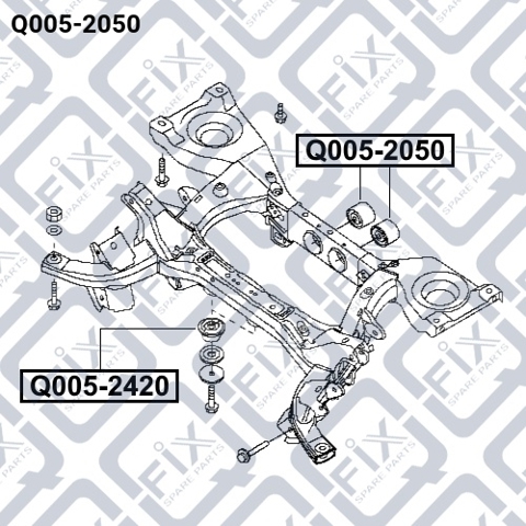 Silentblock tylnej belki Q0052050 Q-FIX