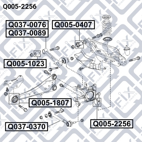 Silentblock czopu tylnego Q0052256 Q-FIX
