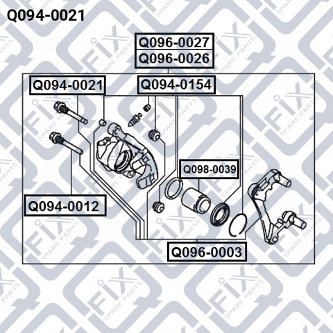 Prowadnica zacisku tylnego Q0940021 Q-FIX