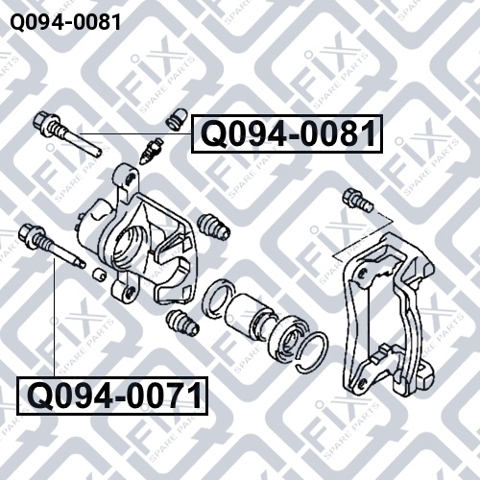 Prowadnica zacisku tylnego dolna Q0940081 Q-FIX