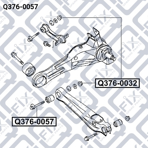 Śruba regulacji tylnego wahacza (dla zbieżności), wewnętrzny Q3760057 Q-FIX