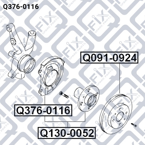 Śruba piasty Q3760116 Q-FIX