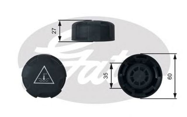 Pokrywa (korek) zbiornika wyrównawczego RC247 GATES