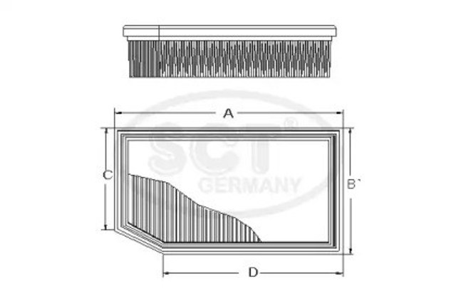 Filtr powietrza SB293 SCT