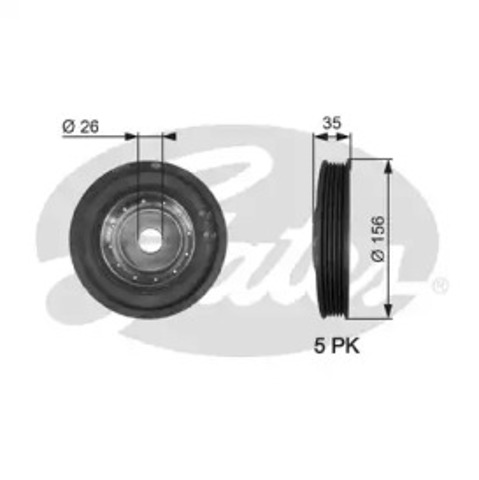 Koło pasowe wału korbowego TVD1007 GATES